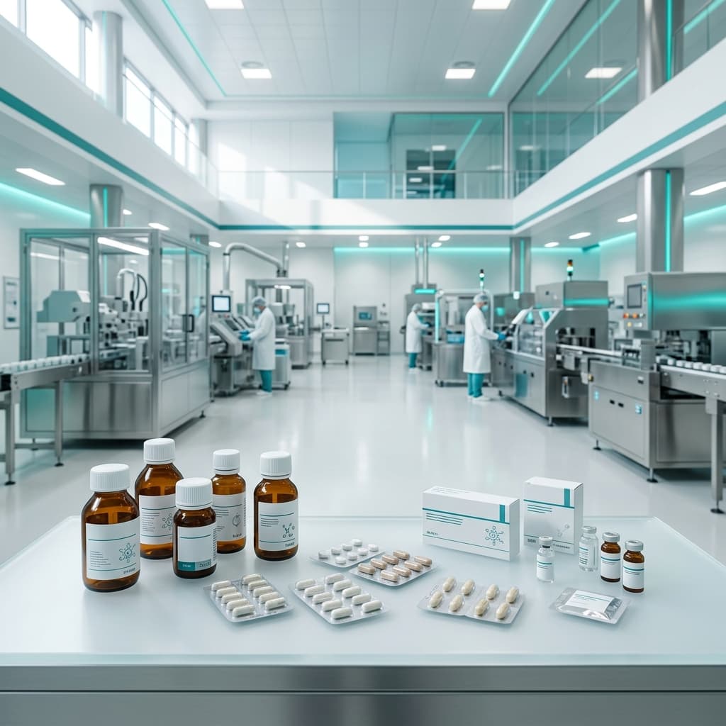Modern pharmaceutical manufacturing facility with quality medicines — NexCure Health