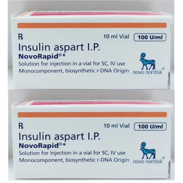 100IU Novorapid Insulin Aspart Injection IP 100IU — Buy Online