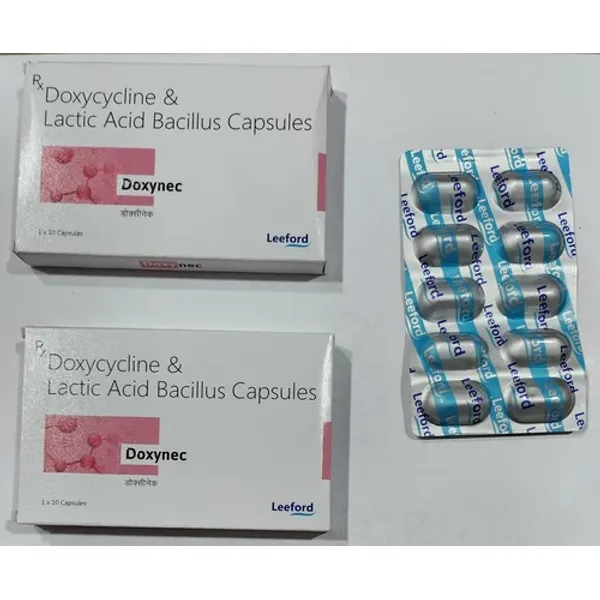 100mg Doxynec Doxycycline and Lactobacillus Capsules 100mg — Buy Online