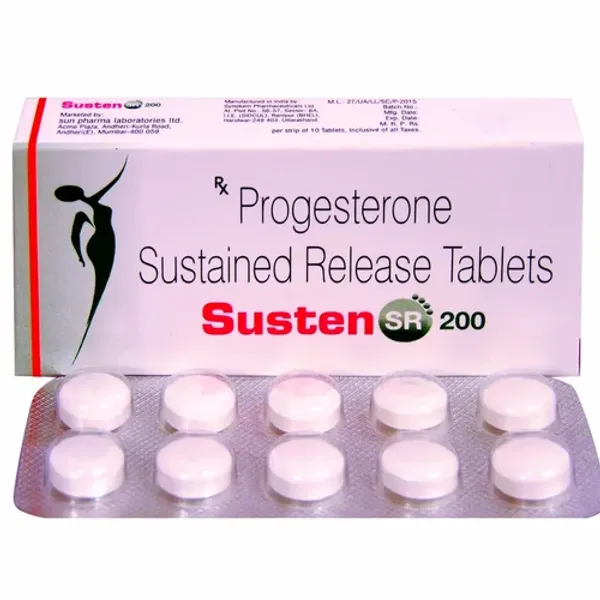 200mg Susten SR Progesterone Tablets 200mg — Buy Online from NexCure Health