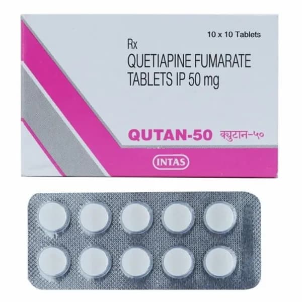 50mg Qutan Quetiapine Fumarate Tablets IP 50mg — Buy Online