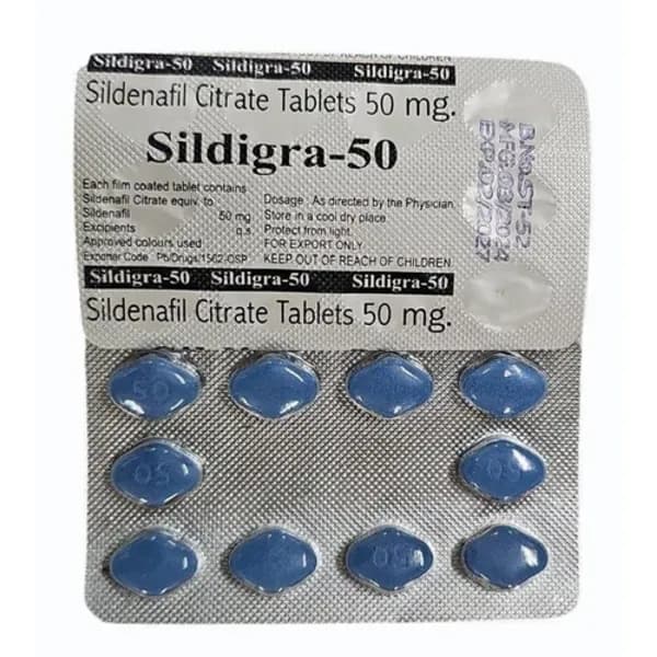 50mg Sildegra Sildenafil Citrate Tablets 50mg — Buy Online from NexCure Health