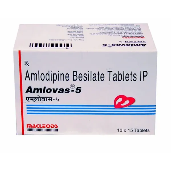 5mg Amlovas Amlodipine Besilate Tablets IP 5mg — Buy Online from NexCure Health