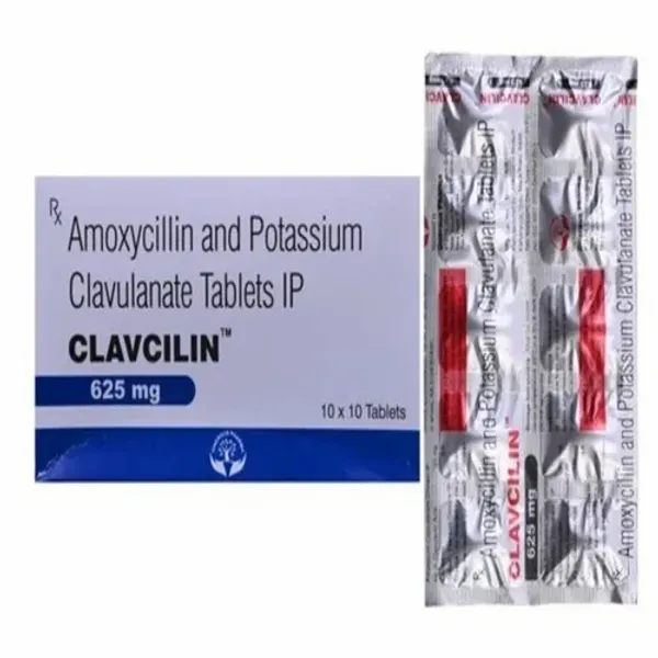 625mg Clavcilin Amoxycillin and Potassium Clavulanate Tablets IP 625mg — Buy Online from NexCure Health