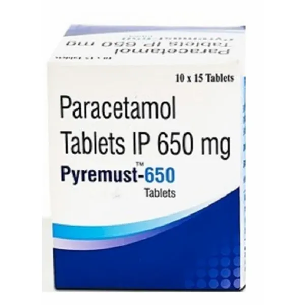 650mg Pyremust Paracetamol Tablets IP 650mg — Buy Online from NexCure Health