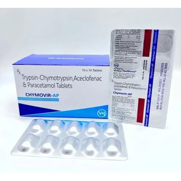 Aceclofenac Paracetamol Trypsin Chymotrypsin Tablets — Buy Online