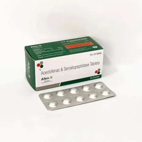 Afen-S Aceclofenac & Serratiopeptidase Tablets — Buy Online from NexCure Health