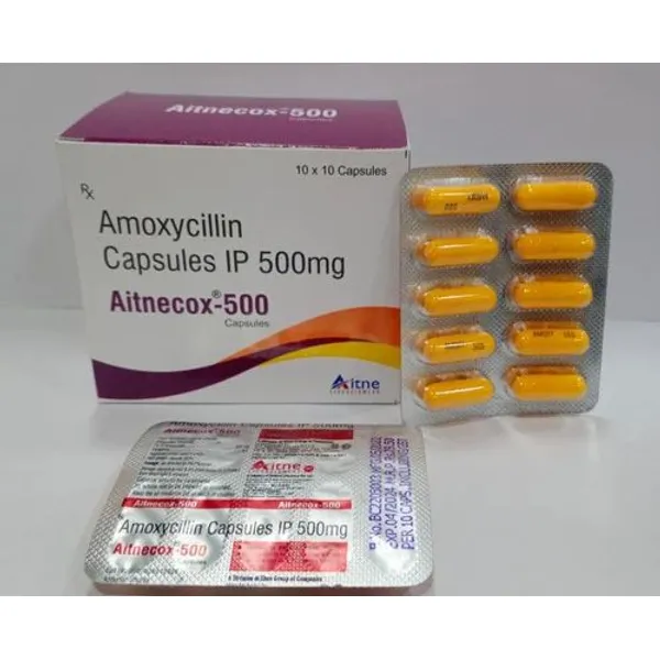 Aitnecox-500 Amoxicillin Trihdrate 500mg Capsules 500mg — Buy Online from NexCure Health
