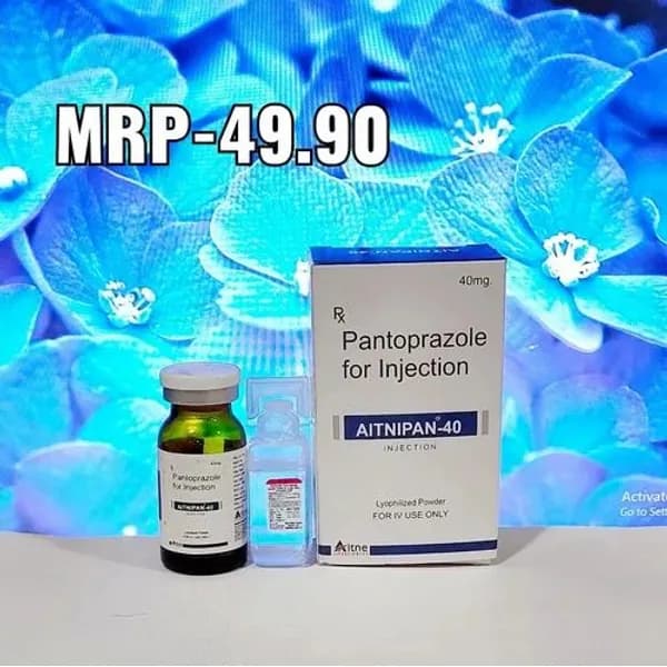 AITNIPAN-40 INJ. PANTOPRAZOLE 40MG INJ. 40MG — Buy Online from NexCure Health