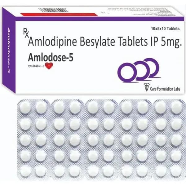 Amlodipine Besylate Tablets IP 5mg 5mg — Buy Online