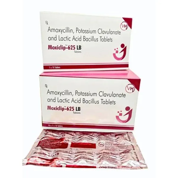 Amoxyciilin & Potassium Clavulanate With Lactic Bacillus Tablets — Buy Online from NexCure Health