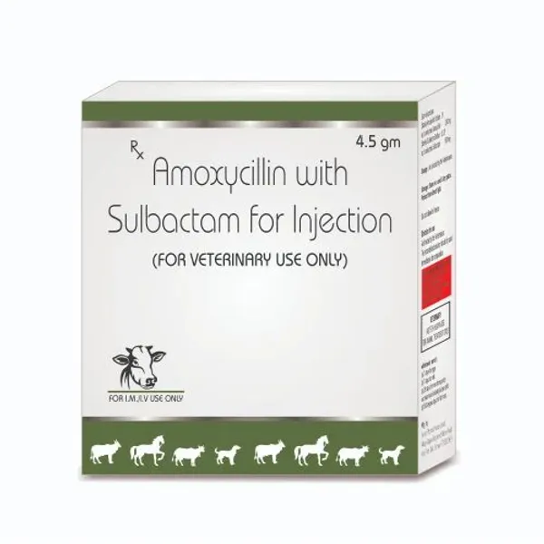 AMOXYCILLIN SULBACTAM 4.5 G VETERINARY INJECTION IN PCD 4.5 G — Buy Online