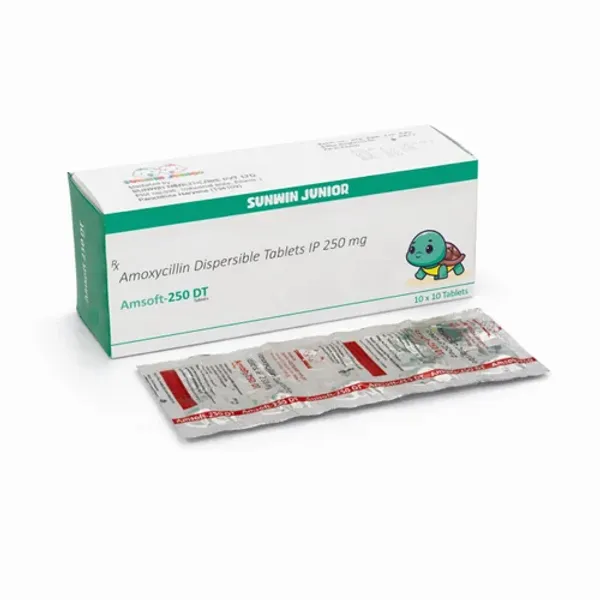 Amsoft-250 DT Amoxycillin Dispersible Tablets — Buy Online from NexCure Health