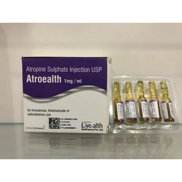 Atropine Sulphate Injection USP 0.6 mg/ml 0.6 mg — Buy Online from NexCure Health