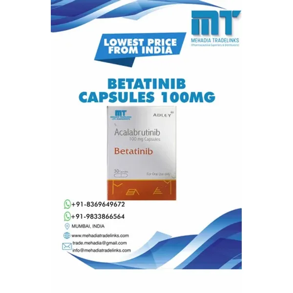 Betatinib 100mg Acalabrutinib capsules 100mg — Buy Online from NexCure Health