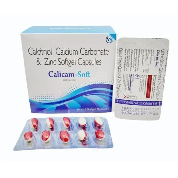 Calcitriol, Calcium Carbonate & Zinc Softgel Capsules — Buy Online