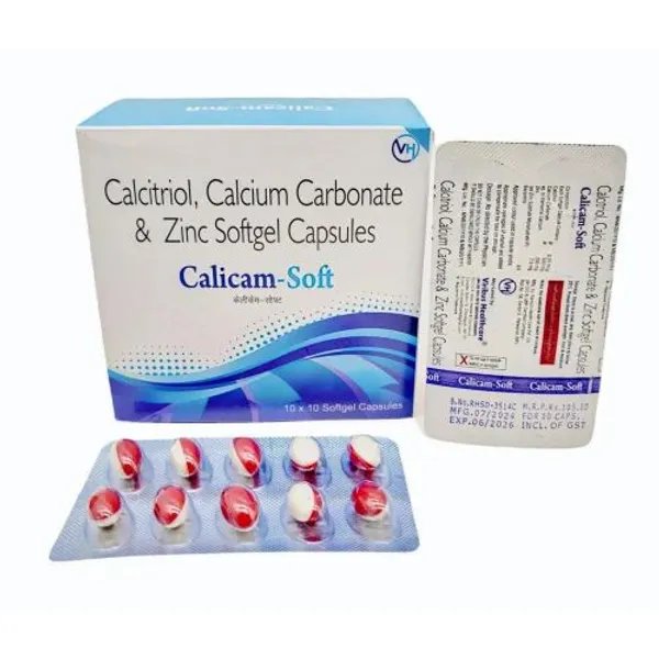 Calcitrol 0.25mcg Calcium Carbonate 500mg Zinc 7.5mg Capsules 0.25mcg — Buy Online from NexCure Health