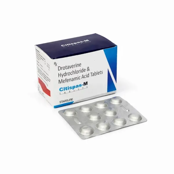 Citispas-M Drotaverine Hydrocloride & Mefenamic Acid Tablets — Buy Online from NexCure Health