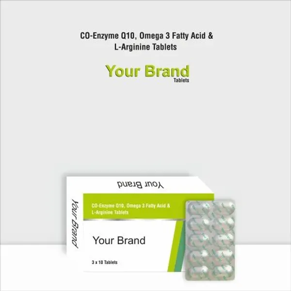 Co-Enzyme Q10, Omega 3 Fatty Acid & L-Arginine Tablets — Buy Online from NexCure Health