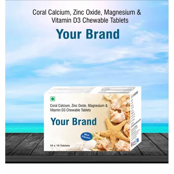 Coral Calcium Zinc Oxide, Magnesium & Vitamin D3 Chewable Tablet — Buy Online from NexCure Health