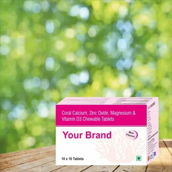 Coral Calcium, Zinc Oxide, Magnesium & Vitamin D3 Chewable Tablets — Buy Online from NexCure Health