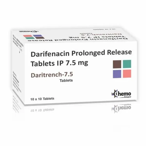 Darifenacin Prolonged Release Tablets 7.5 mg. 7.5 mg — Buy Online from NexCure Health