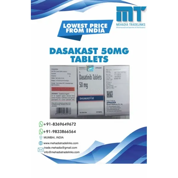 Dasakast 50mg Dasatinib Tablet 50mg — Buy Online