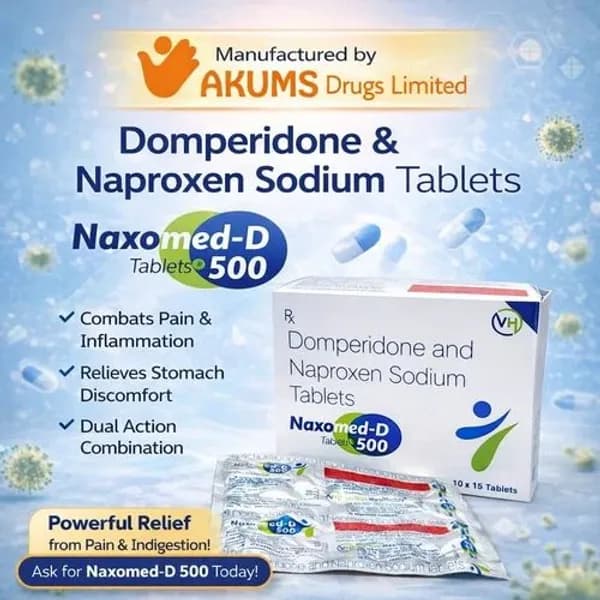 Domperidone And Naproxen Sodium 500mg Tablets 500mg — Buy Online from NexCure Health