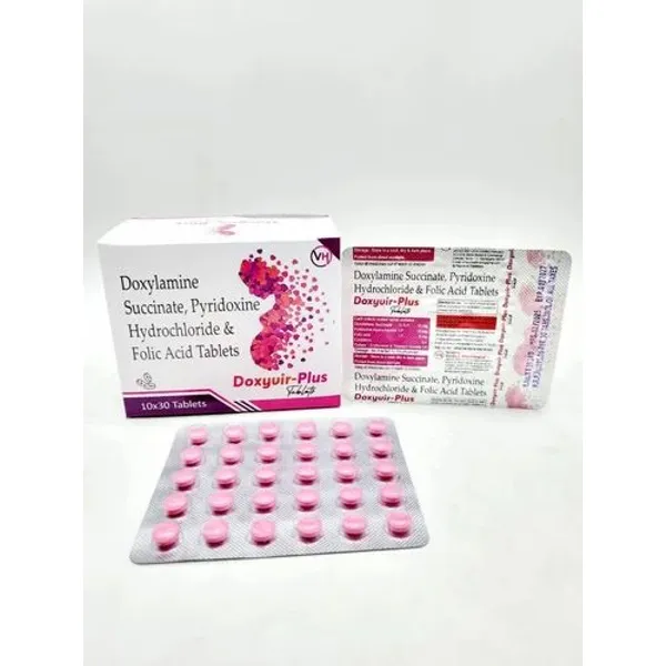Doxylamine Succinate Pyridoxine & folic acid Tablet — Buy Online from NexCure Health