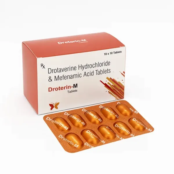 Droterin M Drotaverine Hydrochloride Mefenamic Acid Tablets — Buy Online from NexCure Health