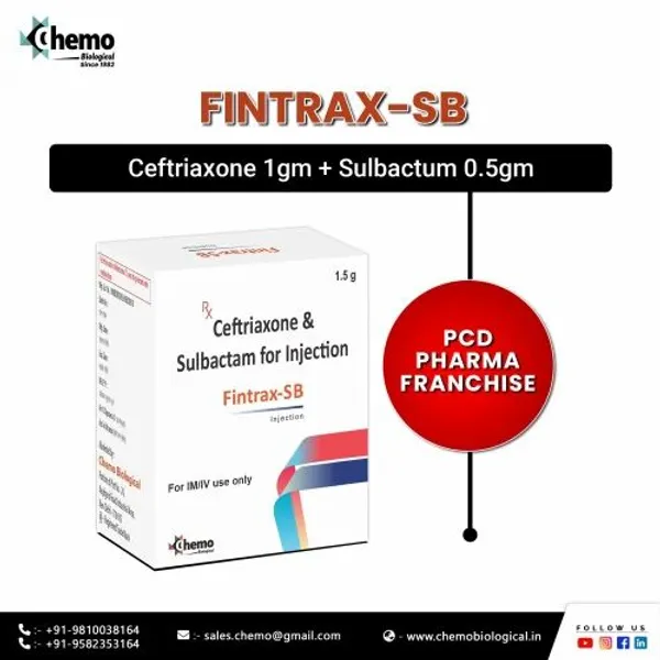 FintraxSB Ceftriaxone Sulbactam Injection — Buy Online from NexCure Health