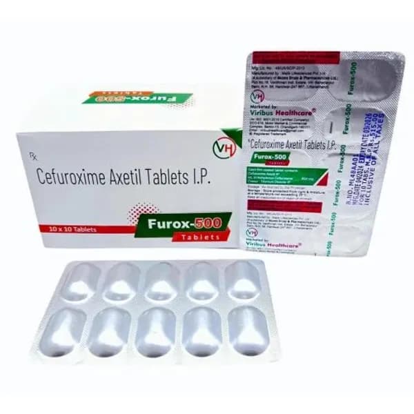 Furox-500 Cefuroxime Axetil Tablets I.P. — Buy Online from NexCure Health