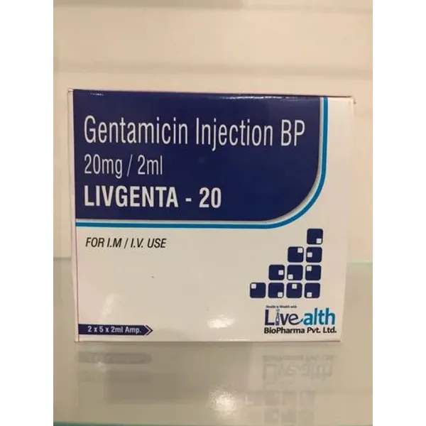 Gentamicin Injection Bp 20 Mg/2Ml 20 Mg — Buy Online from NexCure Health