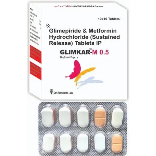 Glimepiride And Metformin Hydrochloride Sustained Release Tablets IP — Buy Online