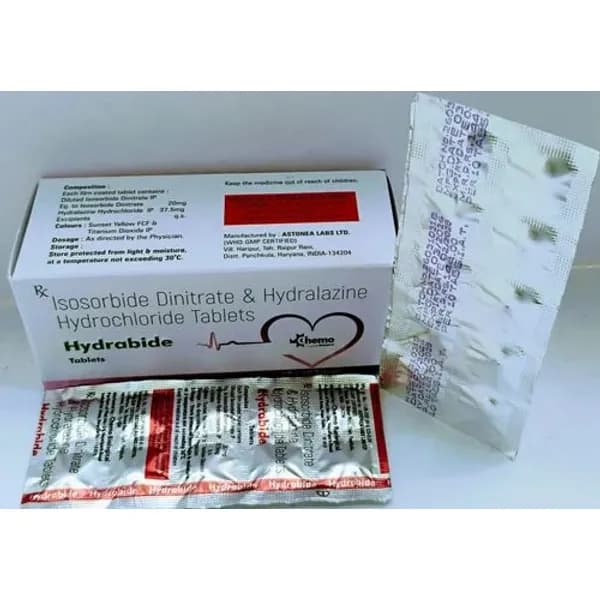 Isosorbide Dinitrate 20mg + Hydralazine Hydrochloride 37.5mg 20mg — Buy Online from NexCure Health