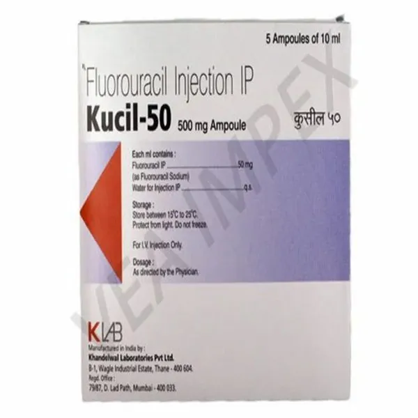 Kucil-50 500mg (Fluorouracil Injection) 500mg — Buy Online