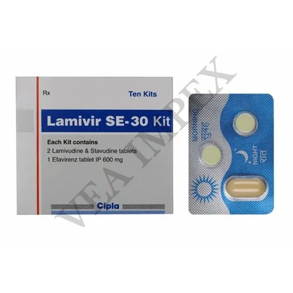 Lamivir SE 30 Kit (Lamivudine,Stavudine and Efavirenz Tablets) — Buy Online