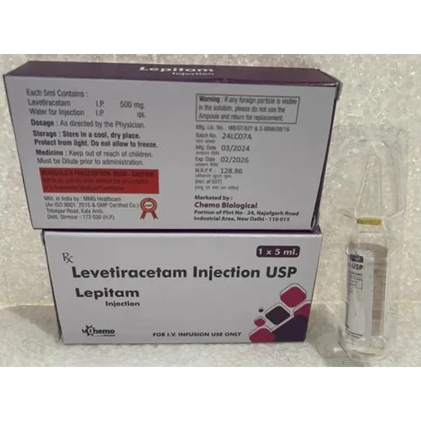Levetiracetam Injection 500mg 500mg — Buy Online