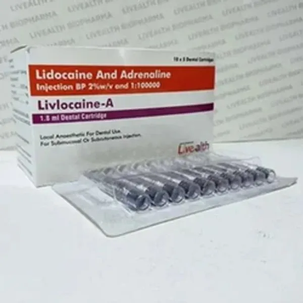 Lidocaine & Adrenaline Injection Dental Cartridge — Buy Online