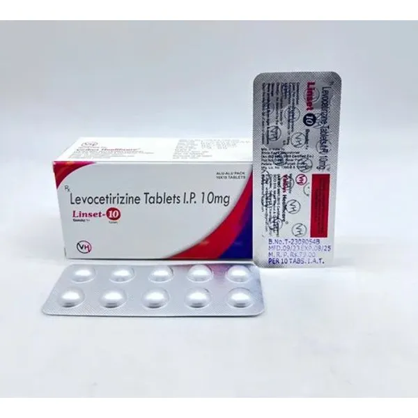 LINSET 10 TABLET Levocetirizine Hydrochloride 10mG 10mG — Buy Online from NexCure Health