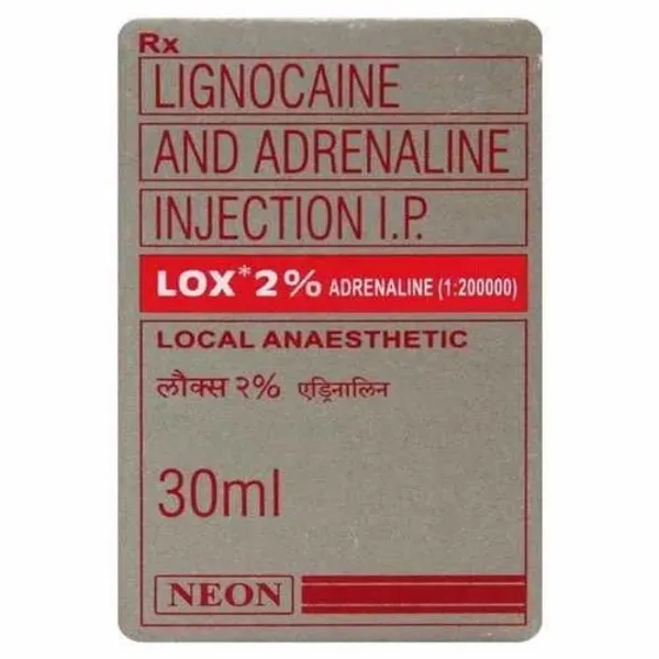 Lox 2% Adrenaline ( Lignocaine And Adrenaline Inj) 2% — Buy Online from NexCure Health