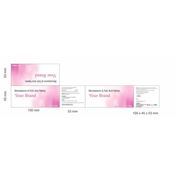 Mecobalamin & Folic Acid Third Party Manufacturing Tablets — Buy Online from NexCure Health