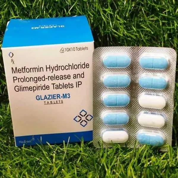 Metformin Hydrochloride Prolonged Release And Glimepiride Tablets Ip M3 — Buy Online from NexCure Health