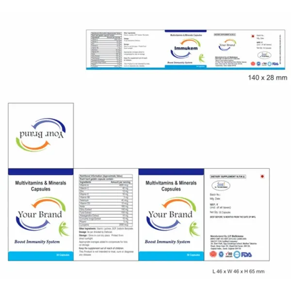 Multivitamins & Minerals Capsules — Buy Online from NexCure Health