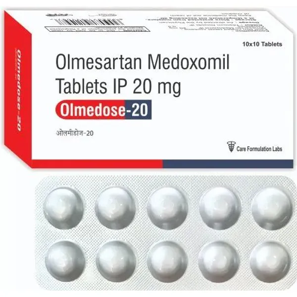 Olmesartan Medoxomil Tablets IP 20mg 20mg — Buy Online from NexCure Health