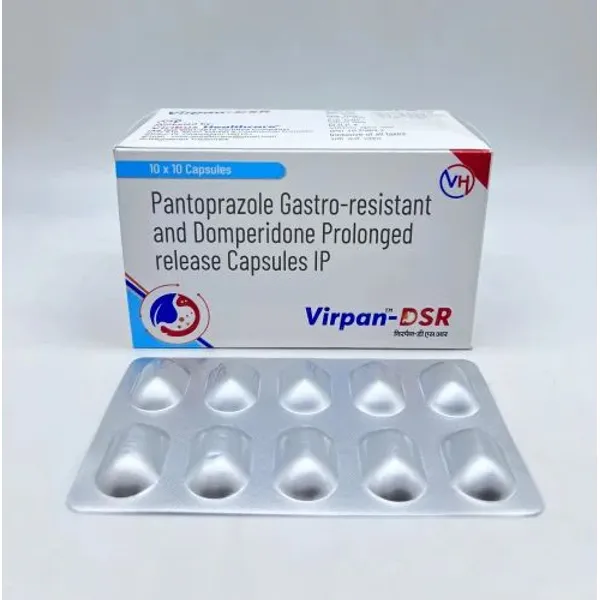 Pantaprazole Sodium & Domperidone Sustained Release Capsules VIRPAN-DSR — Buy Online from NexCure Health