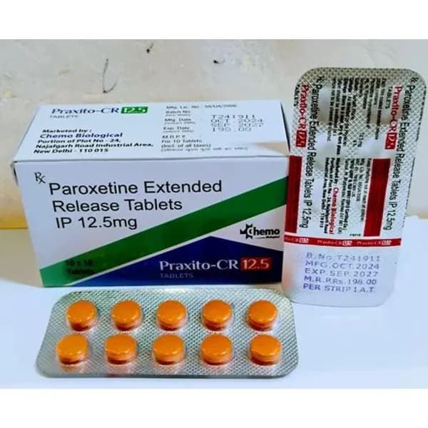 Paroxetine Extended Release Tablets IP 12.5mg 12.5mg — Buy Online from NexCure Health