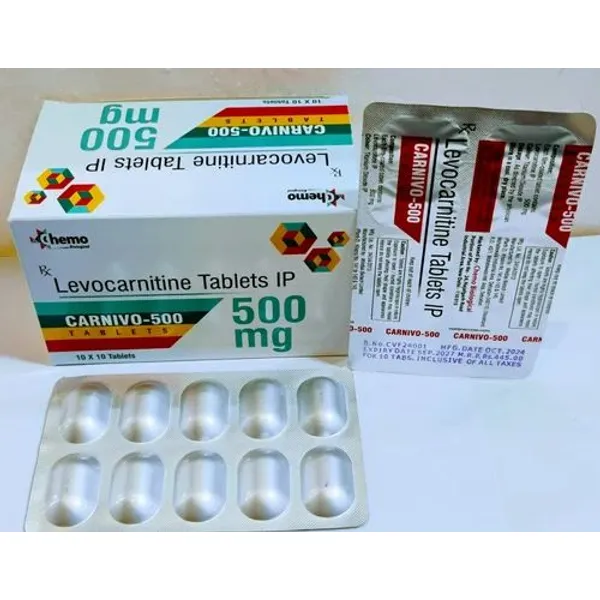 PCD Pharma Franchise for Levocarnitine 500mg Tablet 500mg — Buy Online from NexCure Health