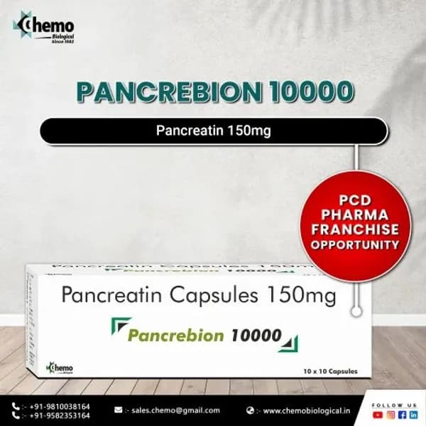 PCD Pharma Franchise for Pancreatin 150 mg Capsules 150 mg — Buy Online from NexCure Health