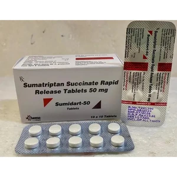 PCD Pharma Franchise for Sumatriptan 50Mg Tablets 50Mg — Buy Online from NexCure Health